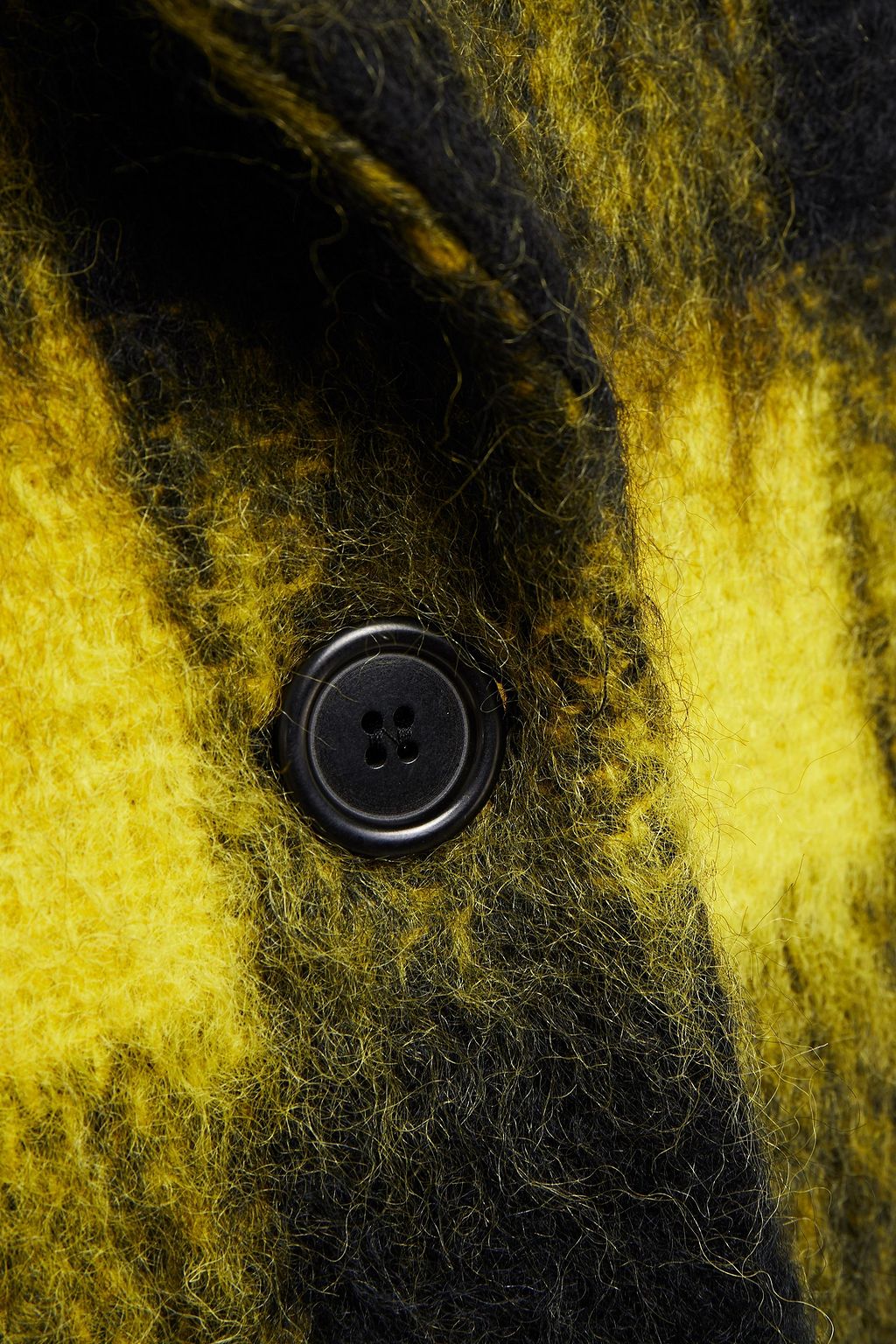 MAISON MARGIELA Brushed checked mohair-blend coat