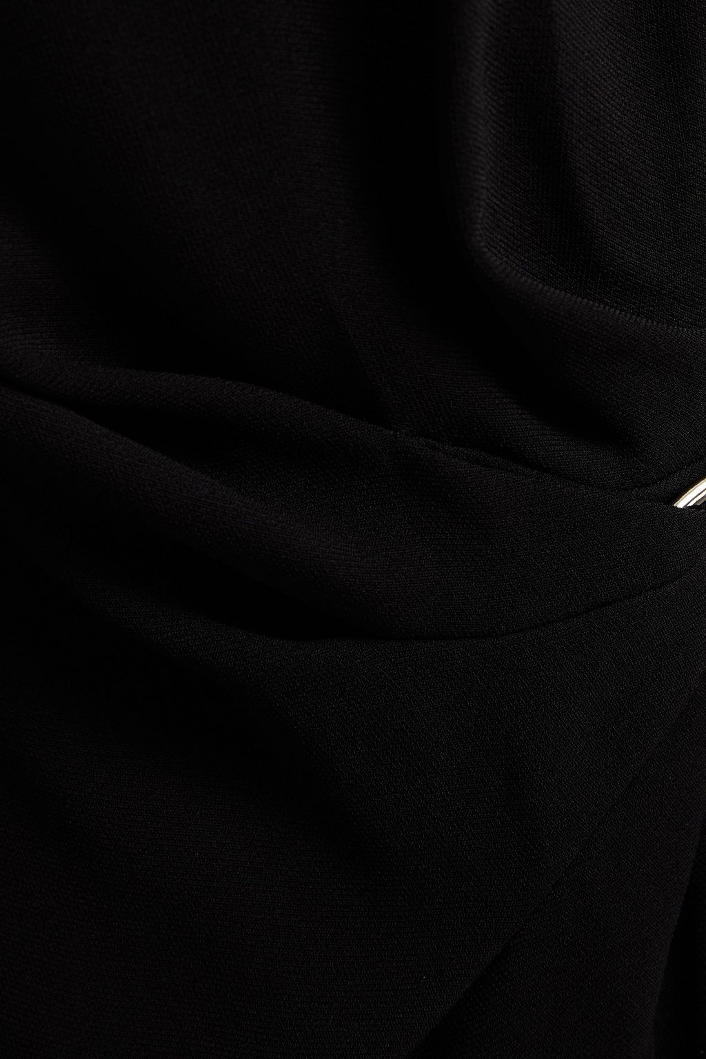 SIMKHAI Ring-embellished ruched crepe mini dress