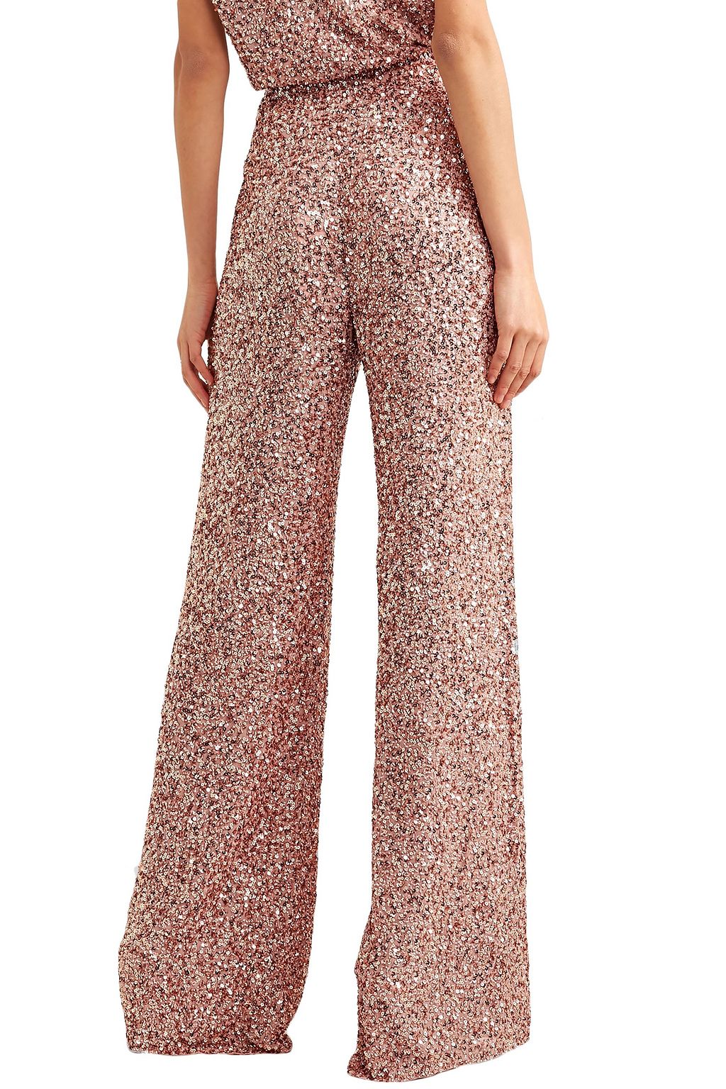JENNY PACKHAM Sequined chiffon wide-leg pants