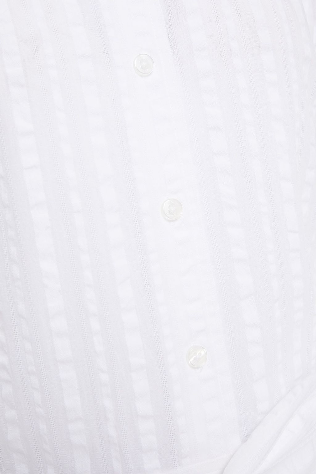TORY BURCH Belted cotton-jacquard shirt