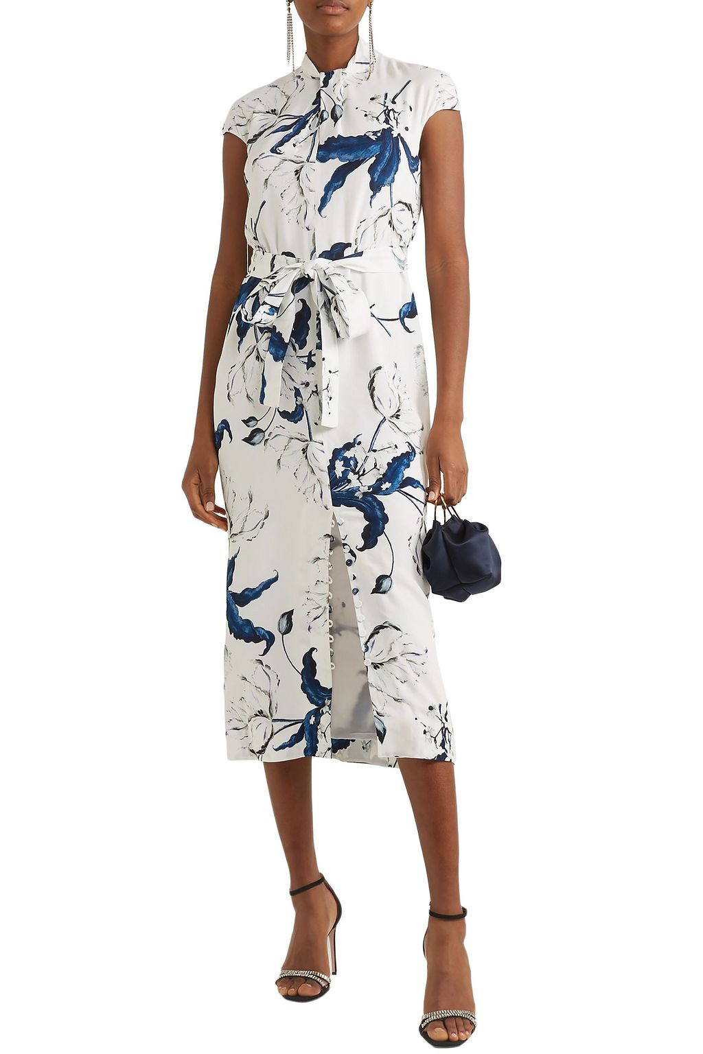 ERDEM Finn floral-print crepe midi dress