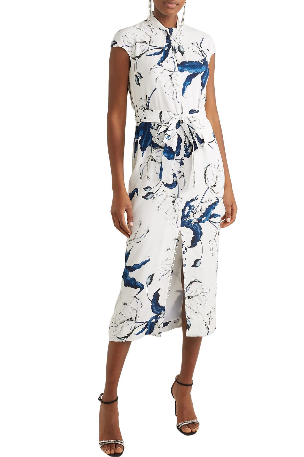 ERDEM Finn floral-print crepe midi dress