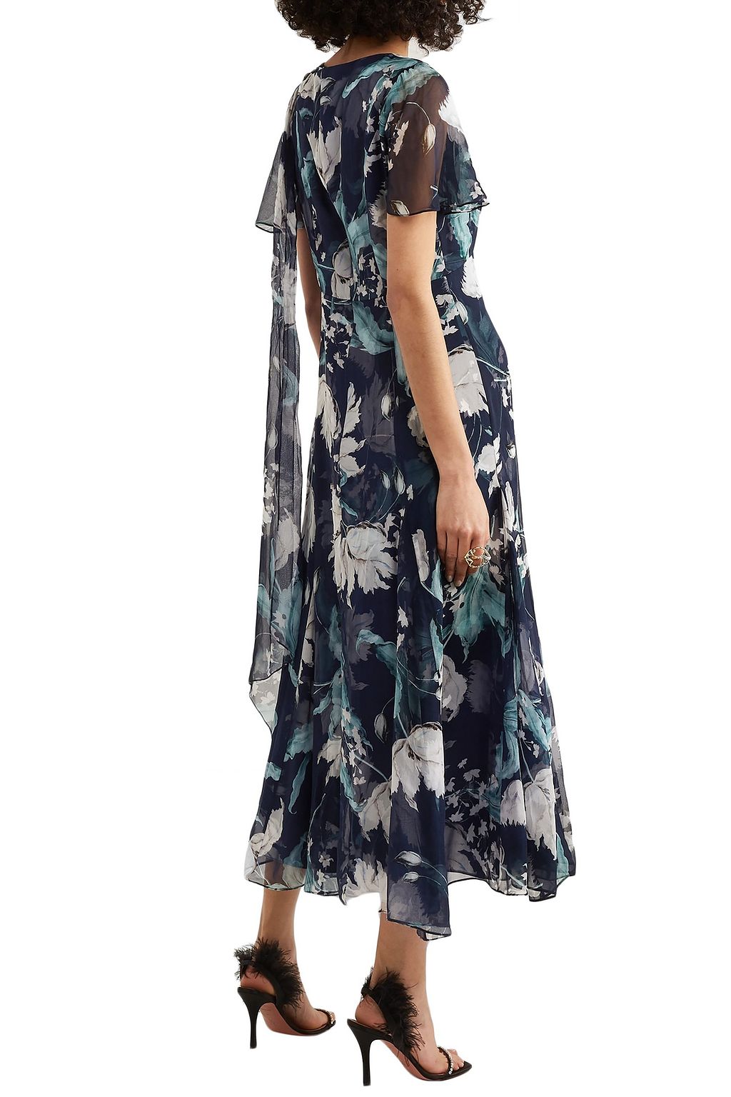 ERDEM Kirstie floral-print silk-voile midi dress