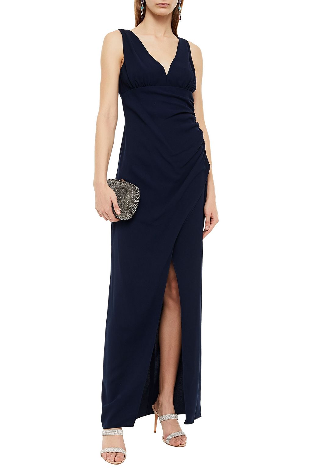 ML MONIQUE LHUILLIER Gathered crepe gown