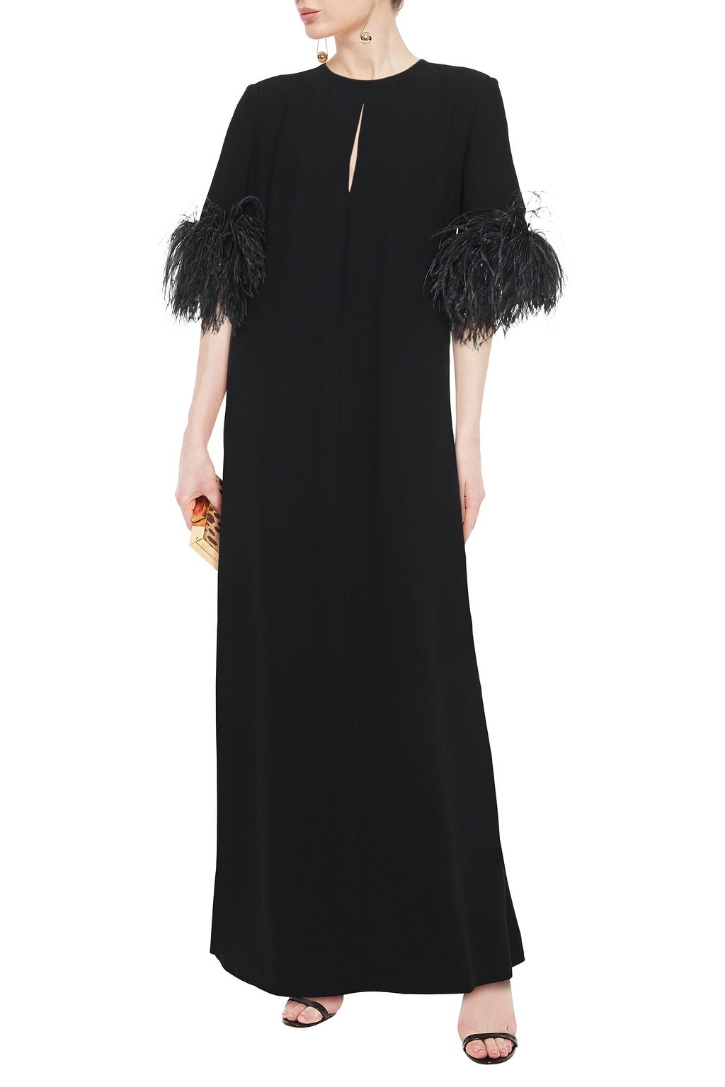 ELIE SAAB Feather-trimmed gown