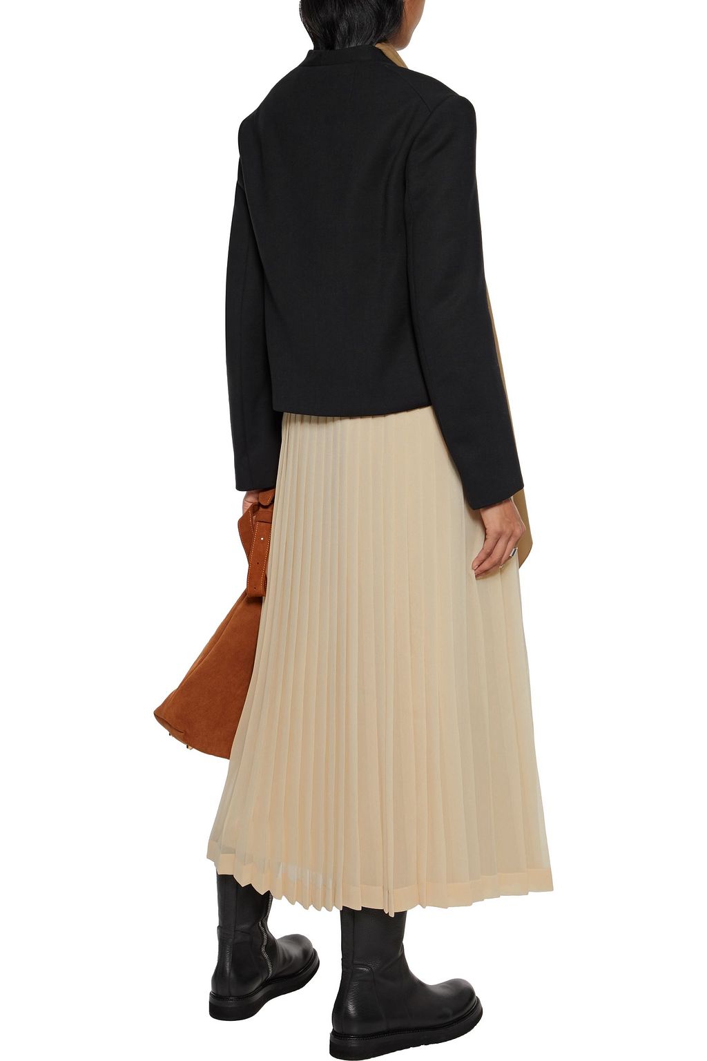 THE ROW Lawrence pleated crepe de chine midi skirt