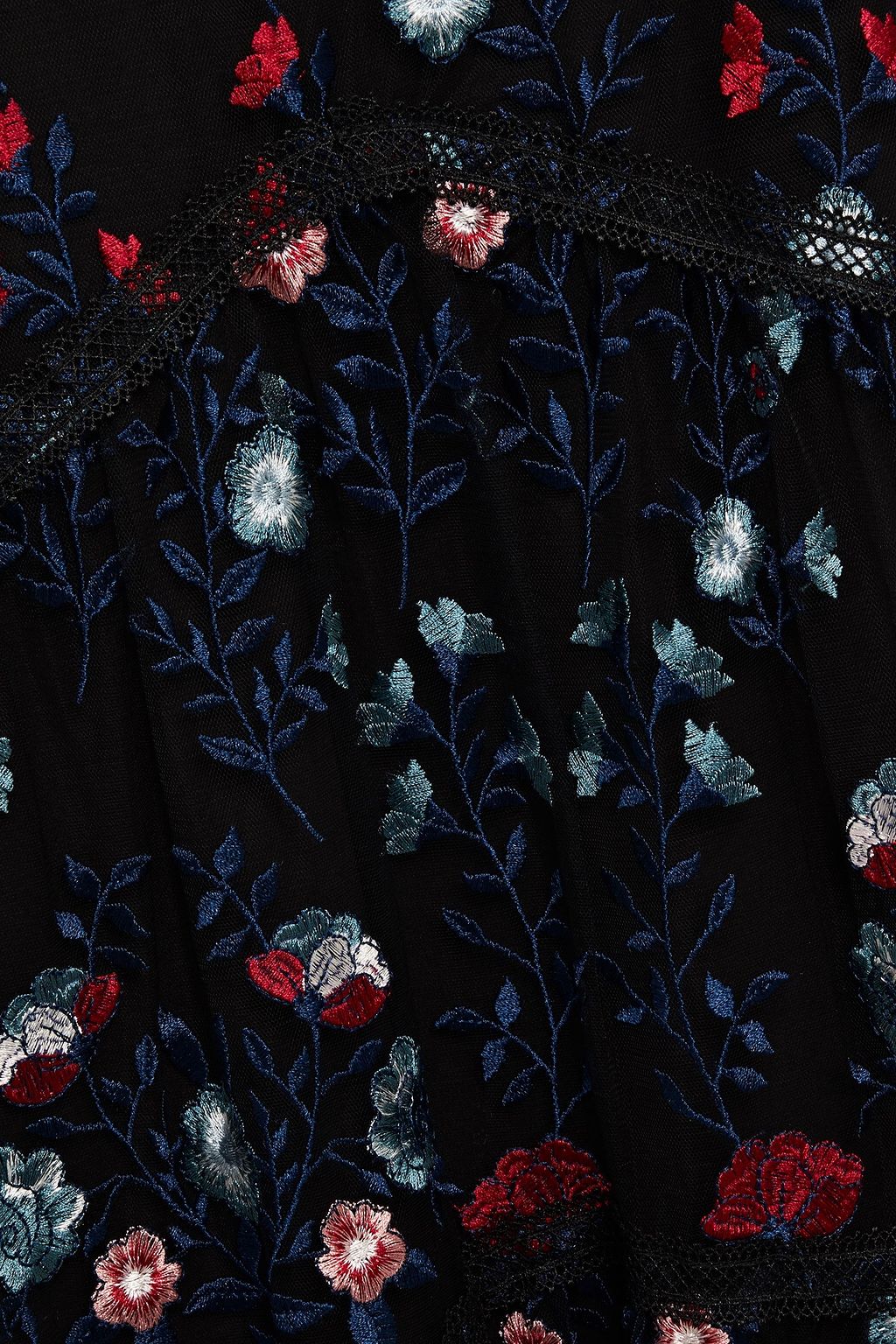 ML MONIQUE LHUILLIER Embroidered tulle maxi dress