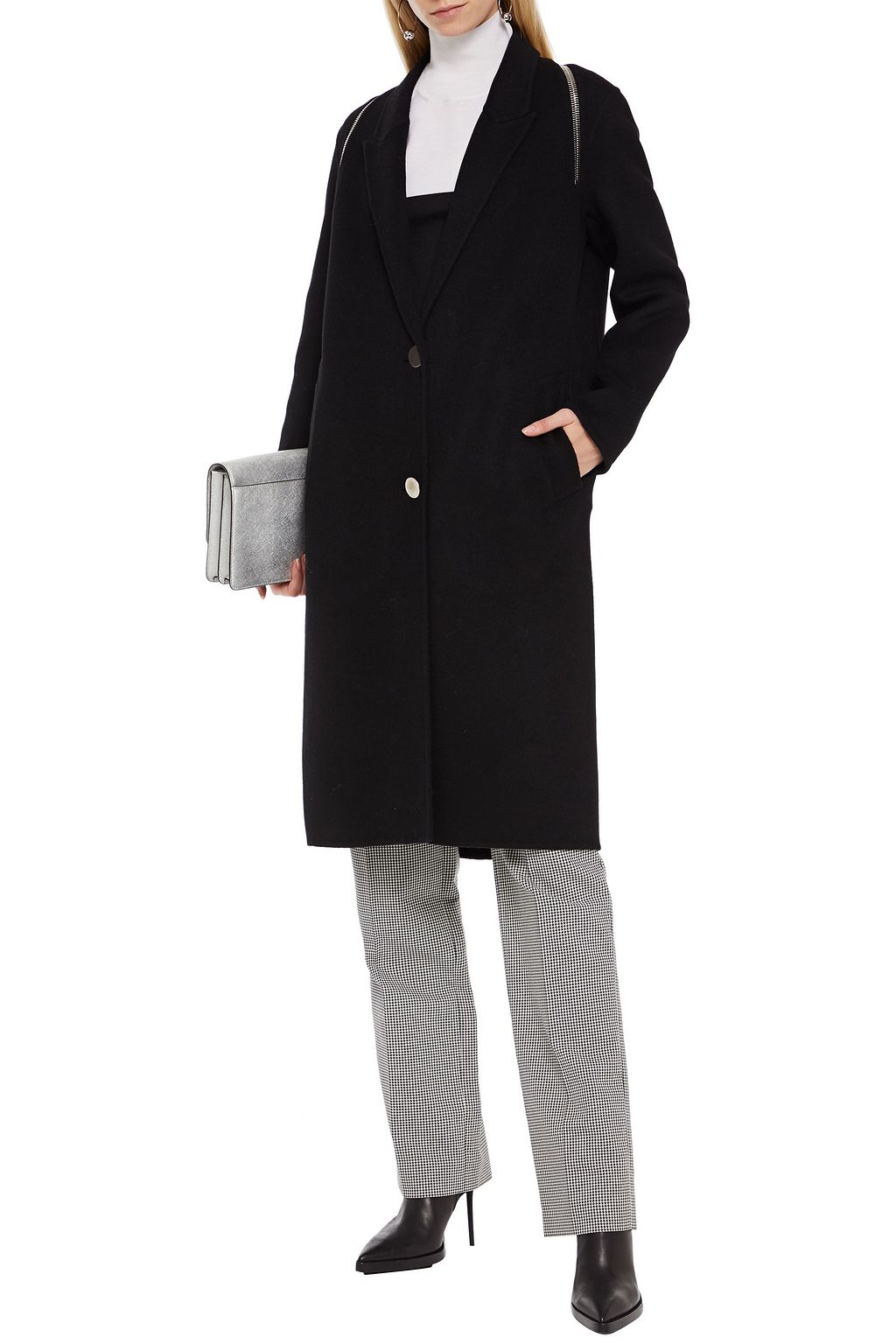 ALEXANDER WANG Zip-detailed wool-felt coat