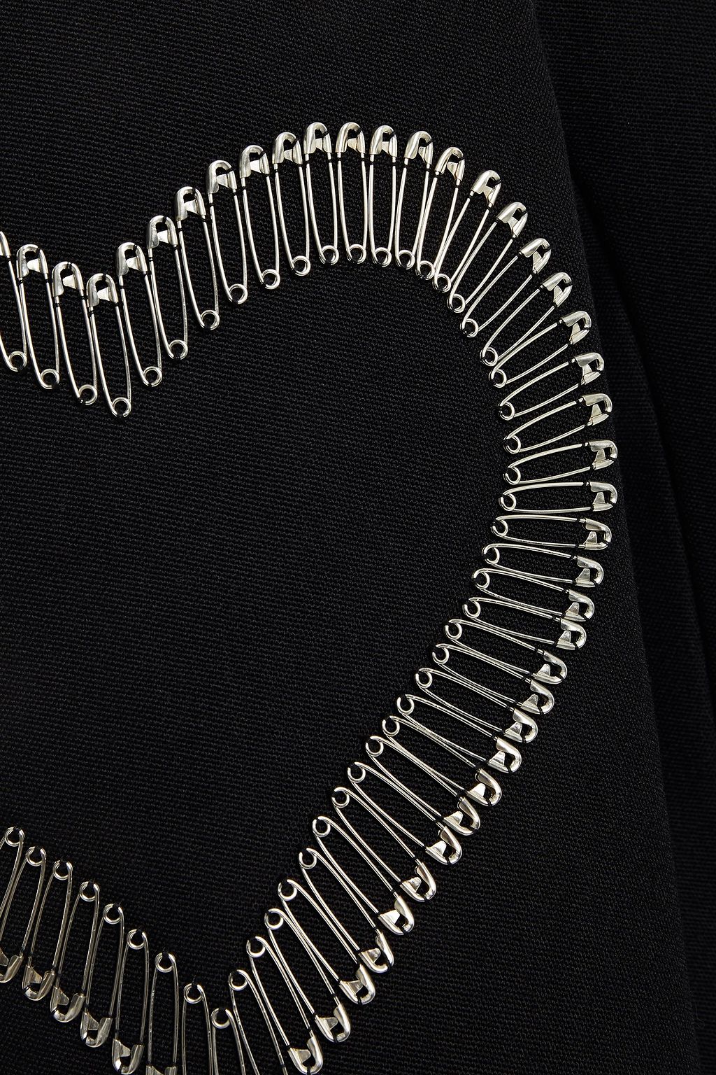 ALEXANDER WANG Safety pin-embellished wool and stretch-mesh bodysuit