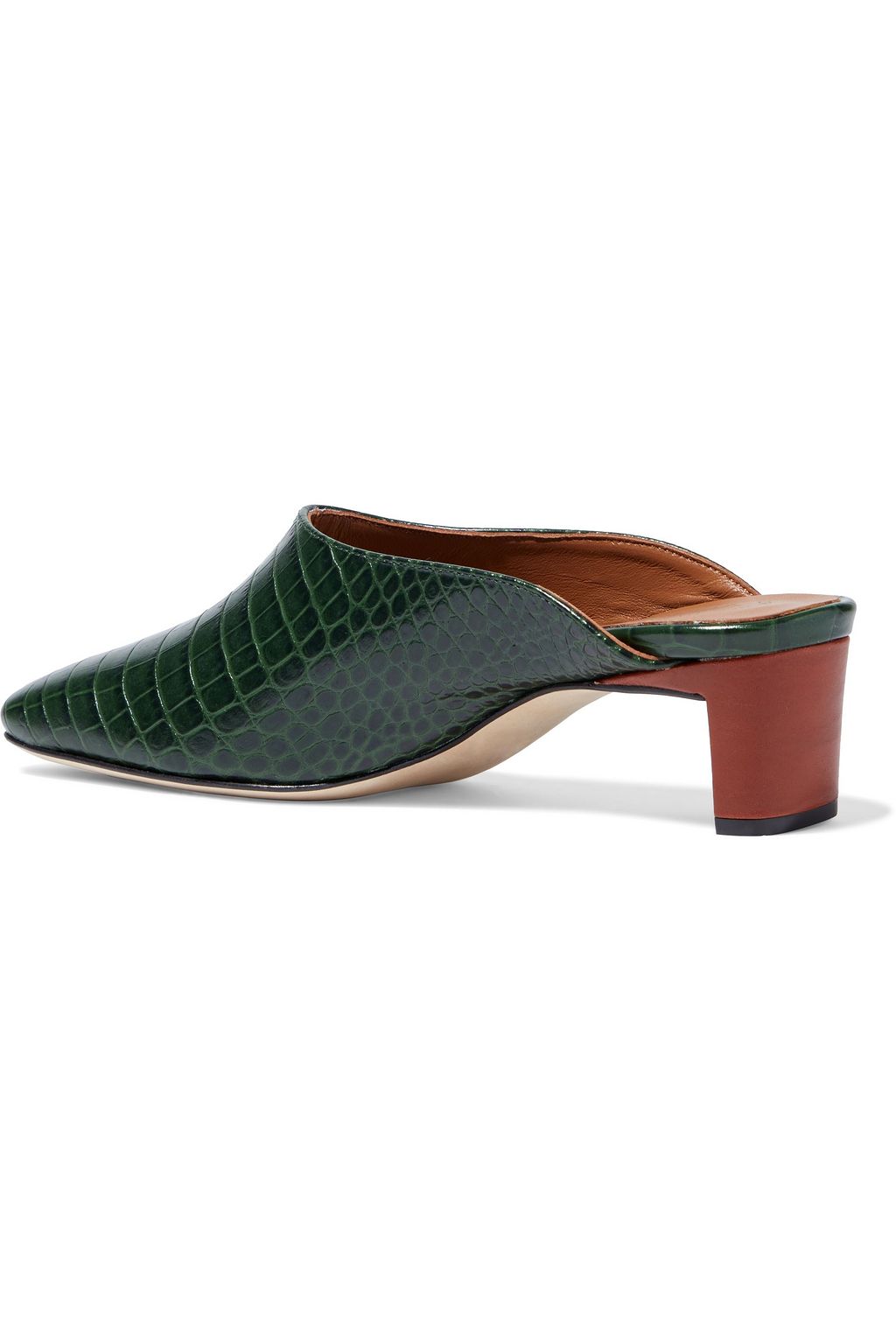 ATP ATELIER Tasso croc-effect leather mules