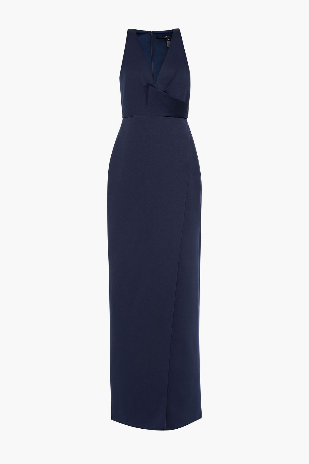 Midnight blue Wrap-effect satin gown | JAY GODFREY | THE OUTNET