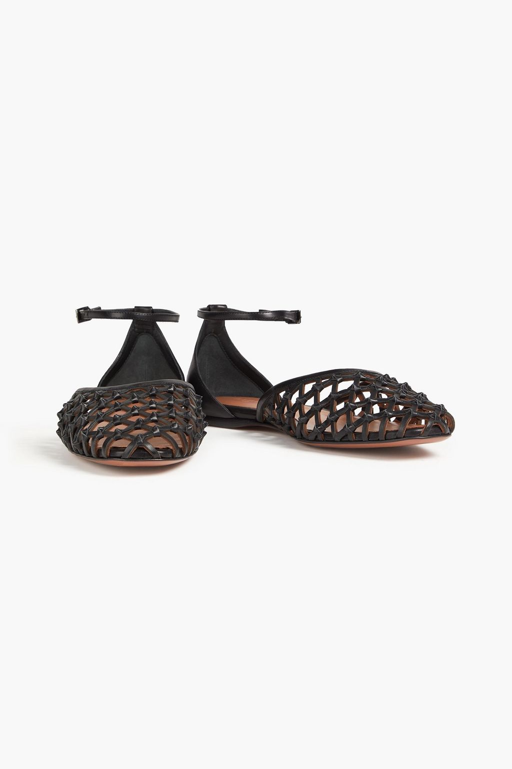 ALAÏA Woven leather ballet flats | THE OUTNET