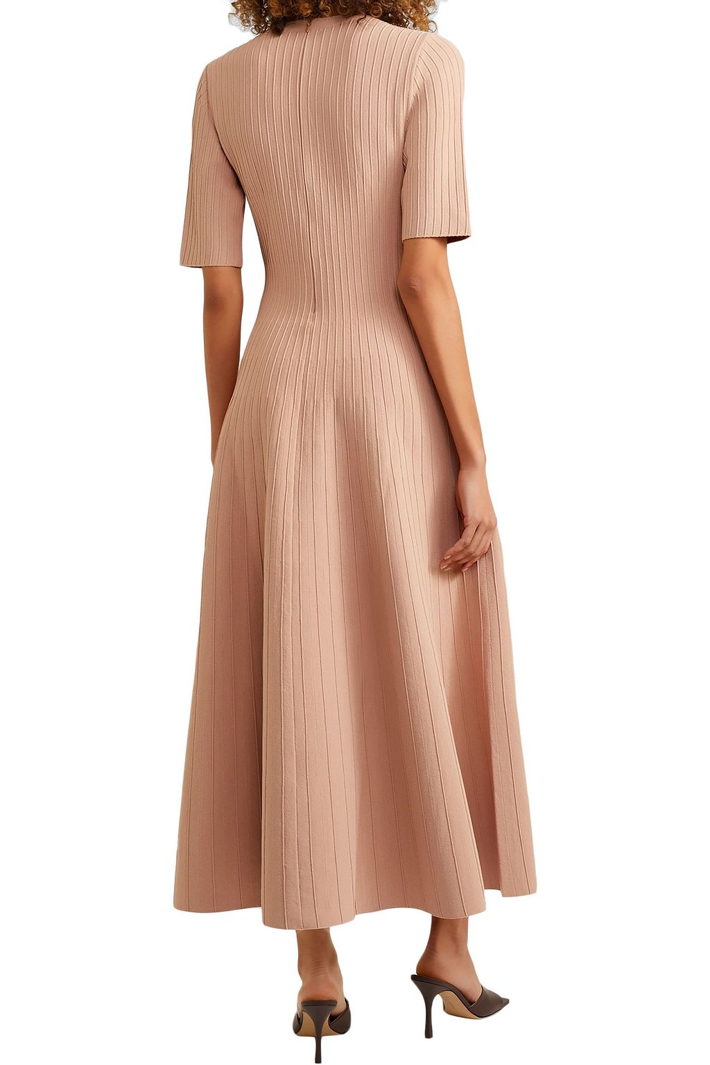 CASASOLA Ribbed stretch-knit midi dress