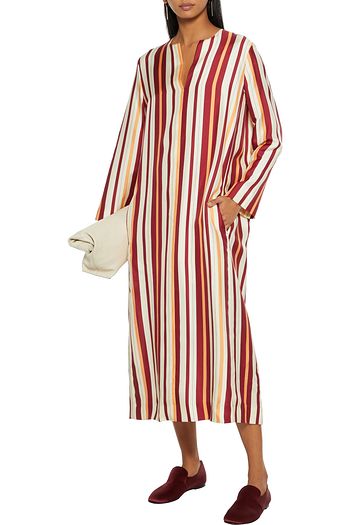 THE ROW Wool Silk Linen Wen Top Skipper Shirt blouse 8169-W3040 off white XS