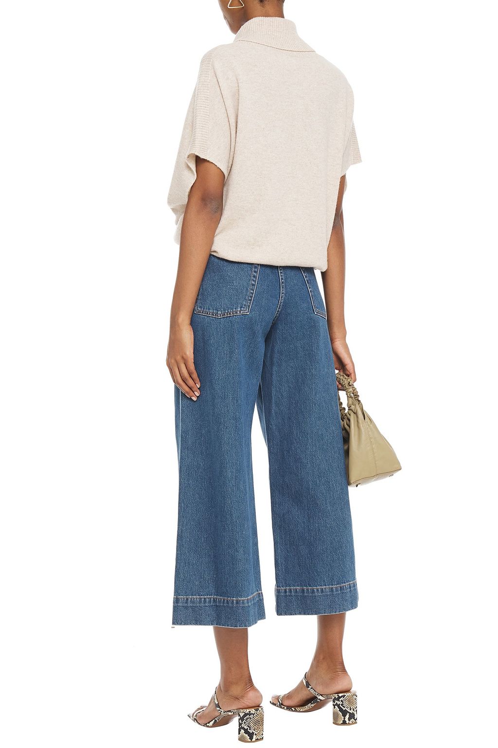 THE ROW Edna cropped high-rise wide-leg jeans