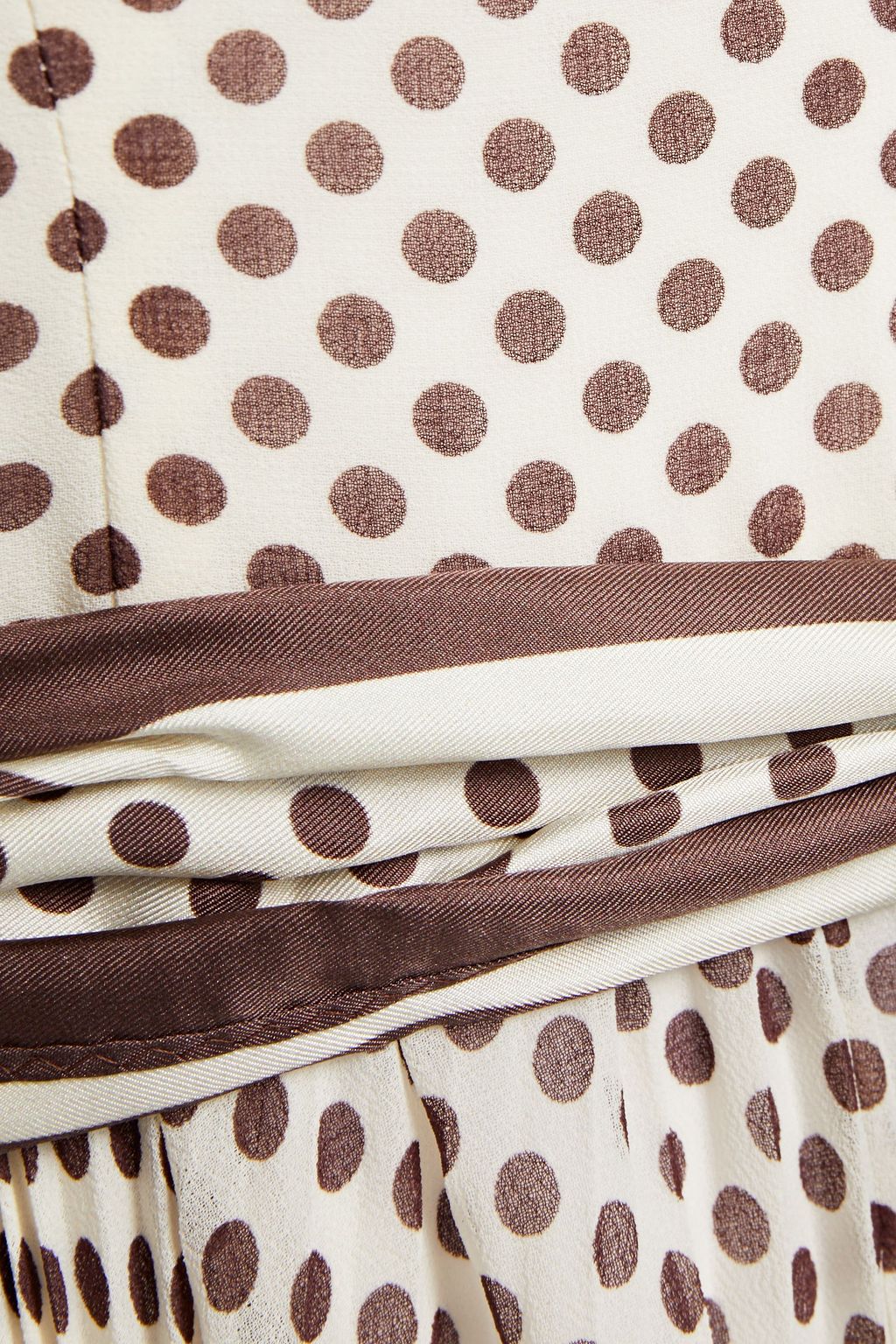 ZIMMERMANN Sunray belted pleated polka-dot crepe midi dress