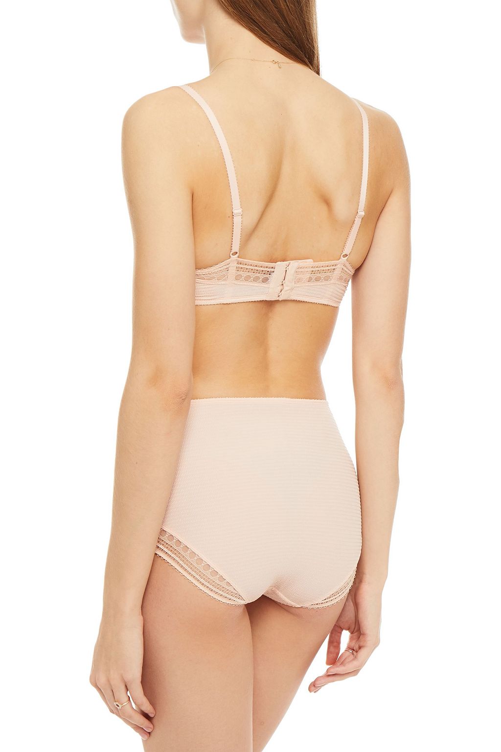 ERES Paroles Oh La La stretch-cloque and Leavers lace demi-cup bra