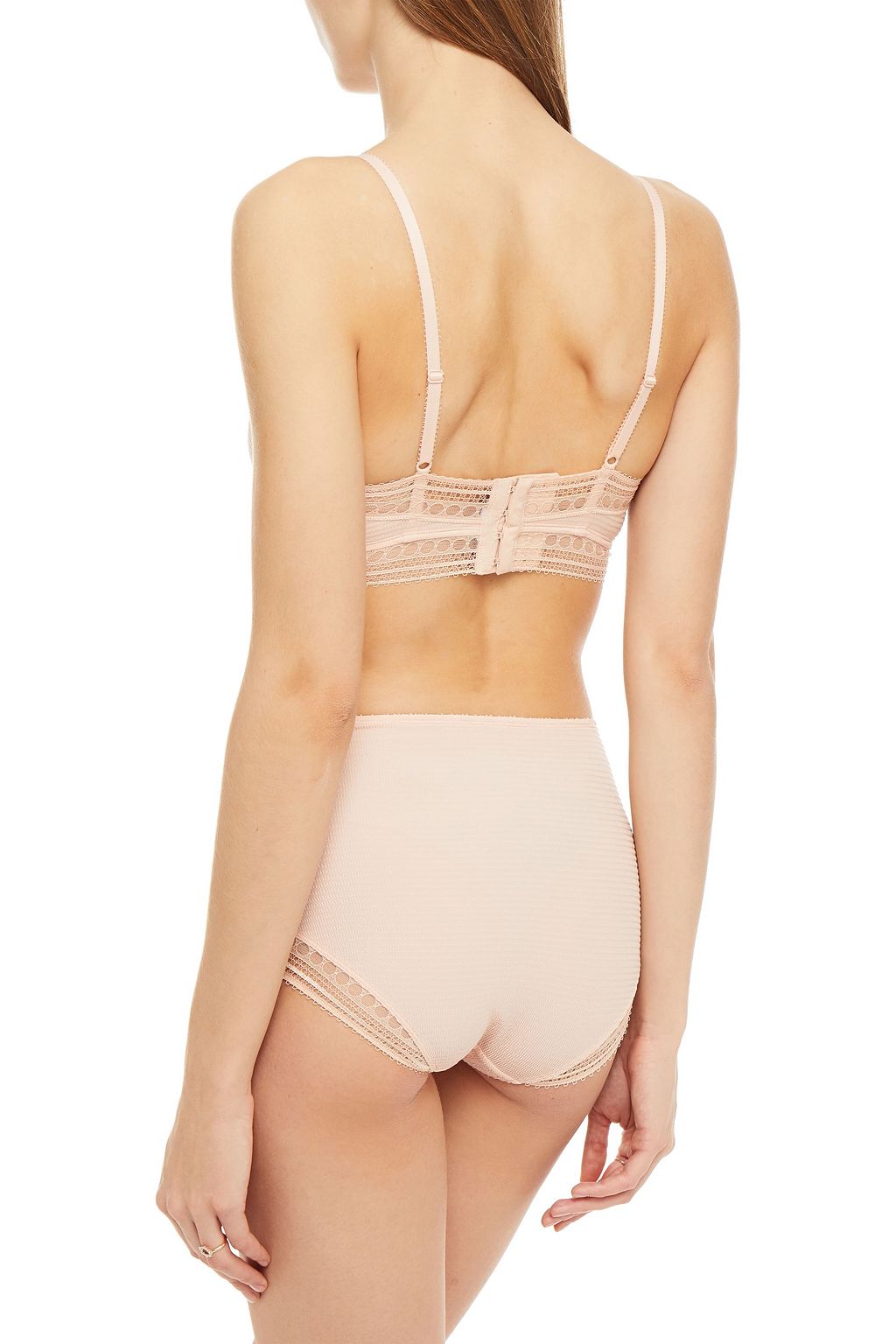 ERES Paroles Bla Bla Bla stretch-cloque and Leavers lace soft-cup bra
