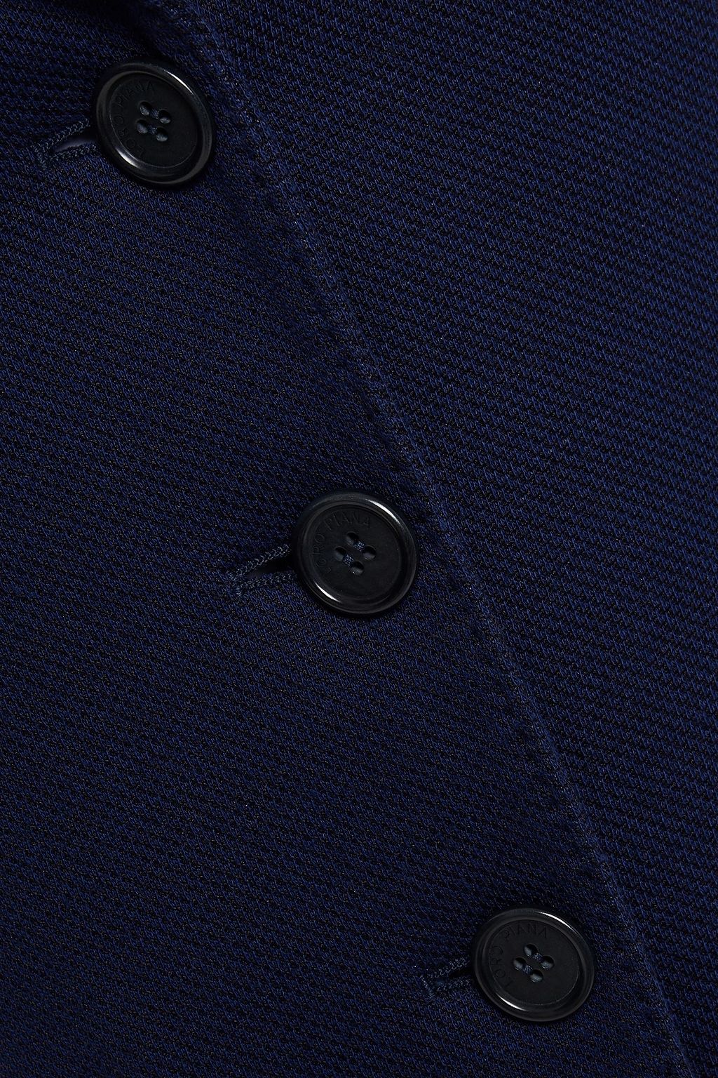 LORO PIANA London Bridge suede-appliquéd cotton-blend jersey blazer