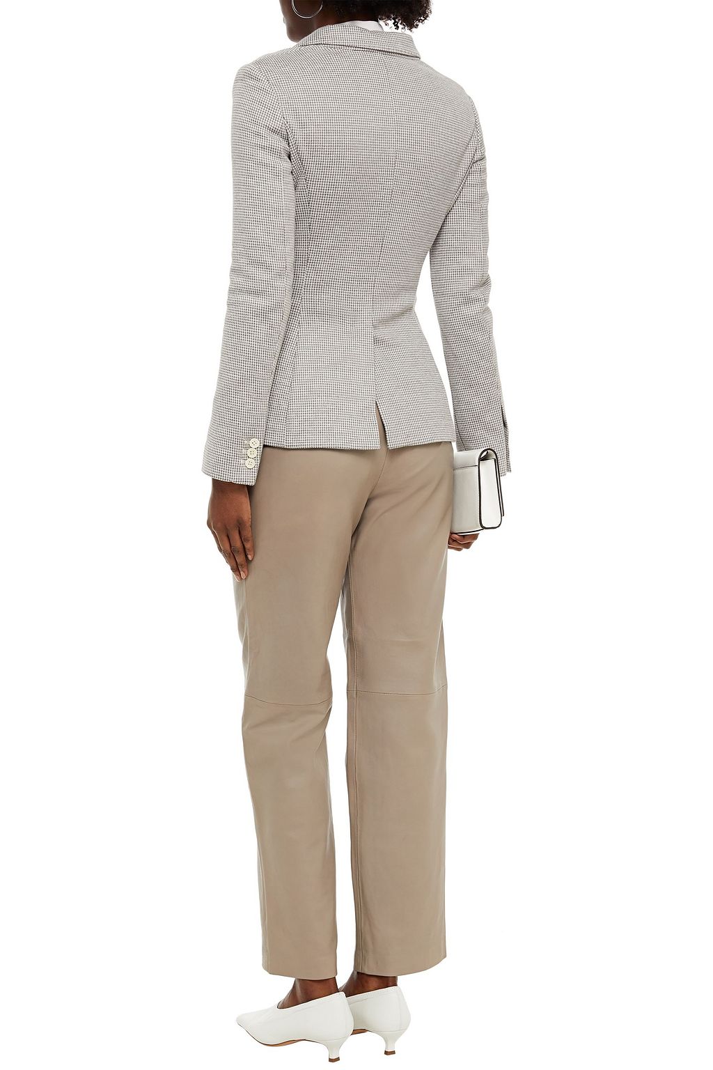 LORO PIANA Northampton houndstooth cotton-blend jersey blazer