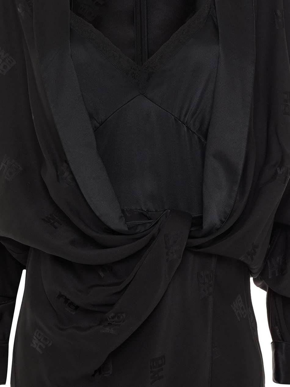 twisted draped silk-jacquard playsuit