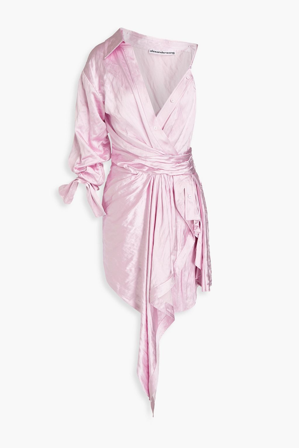 ALEXANDER WANG, Faux Fur Trim Silk Robe, Women