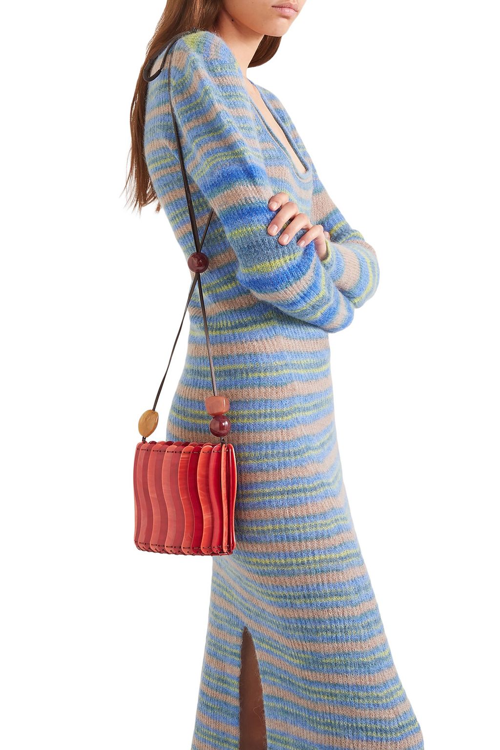 ULLA JOHNSON Yarida beaded acrylic shoulder bag