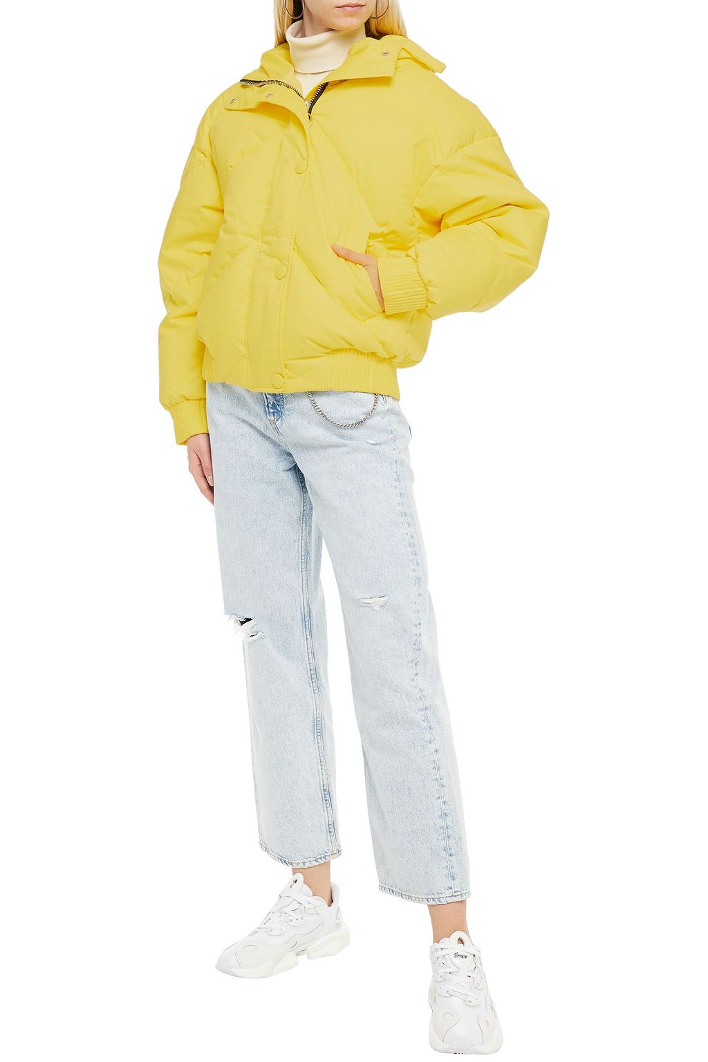 IENKI IENKI Dunlop quilted shell hooded down jacket