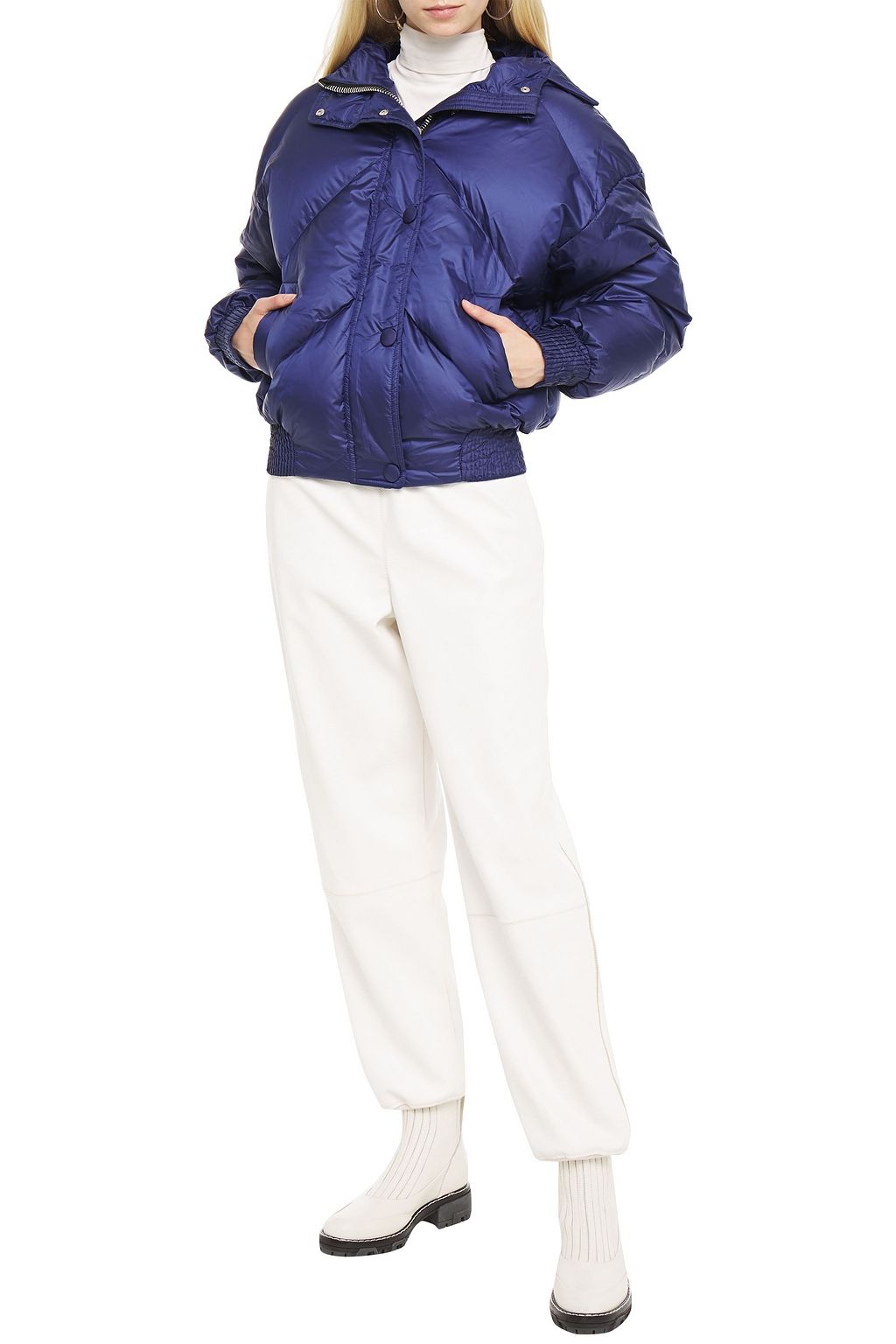 IENKI IENKI Dunlop quilted shell hooded down jacket