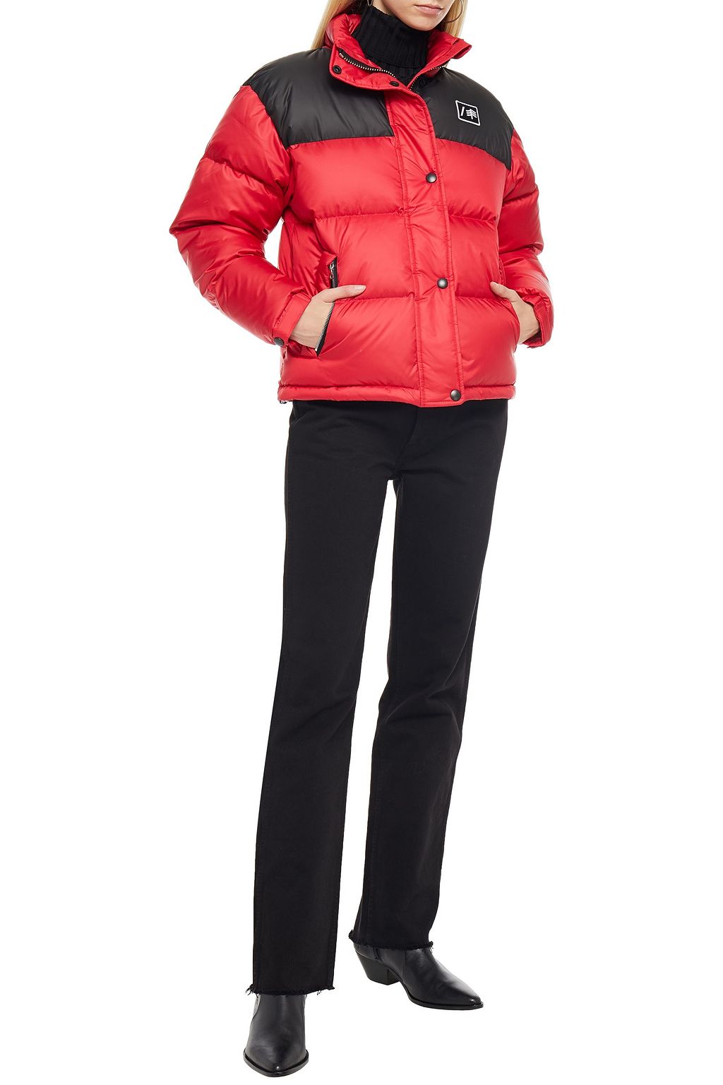 RE/DONE + Ienki Ienki two-tone quilted shell down jacket