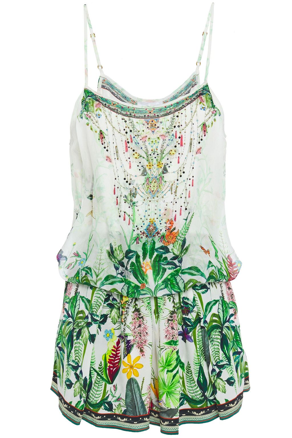 white layered playsuit