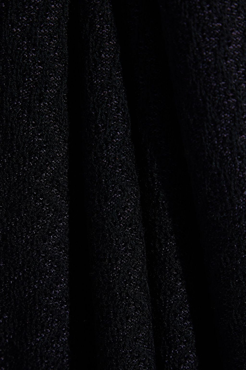 STELLA MCCARTNEY Asymmetric pointelle-knit wool-blend midi skirt