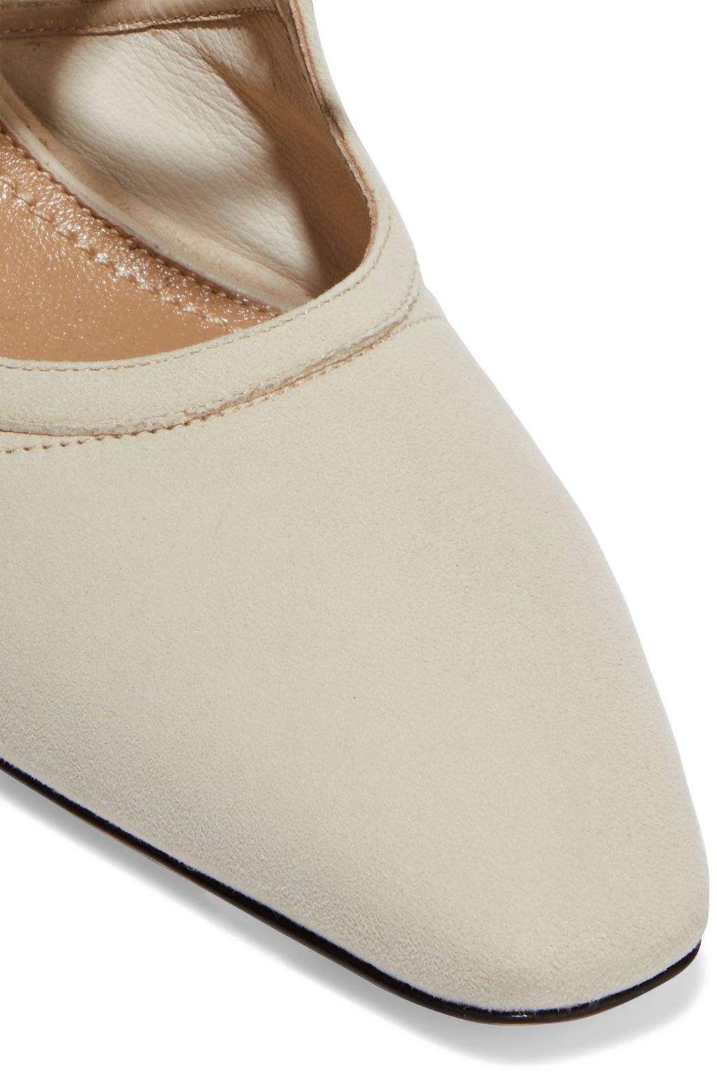 THE ROW Camil cutout suede pumps