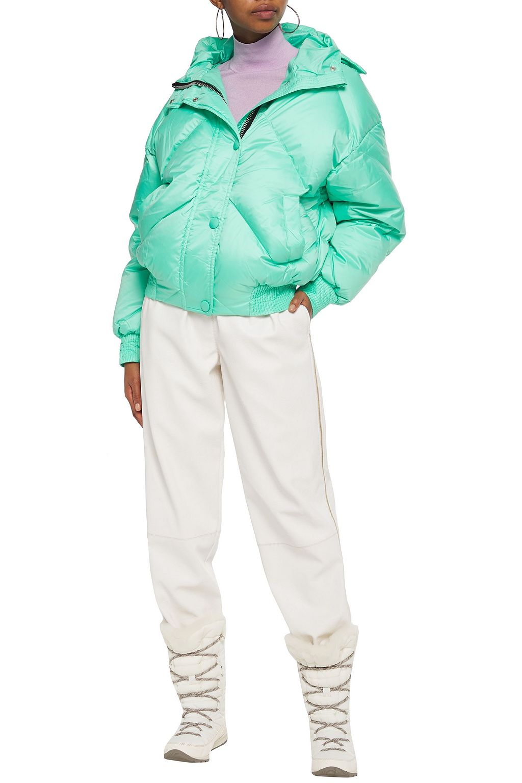 IENKI IENKI Dunlop quilted shell hooded down jacket
