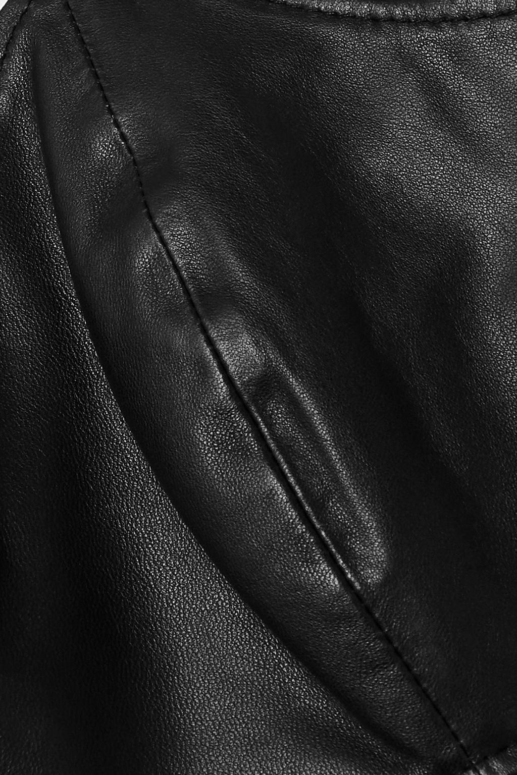 TIBI Cropped leather bustier top