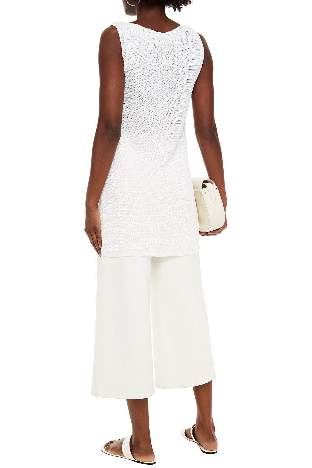 LORO PIANA Tobago crochet-knit linen and silk-blend tunic