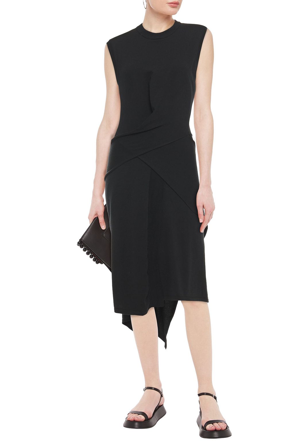 MCQ ALEXANDER MCQUEEN Draped wool-blend dress