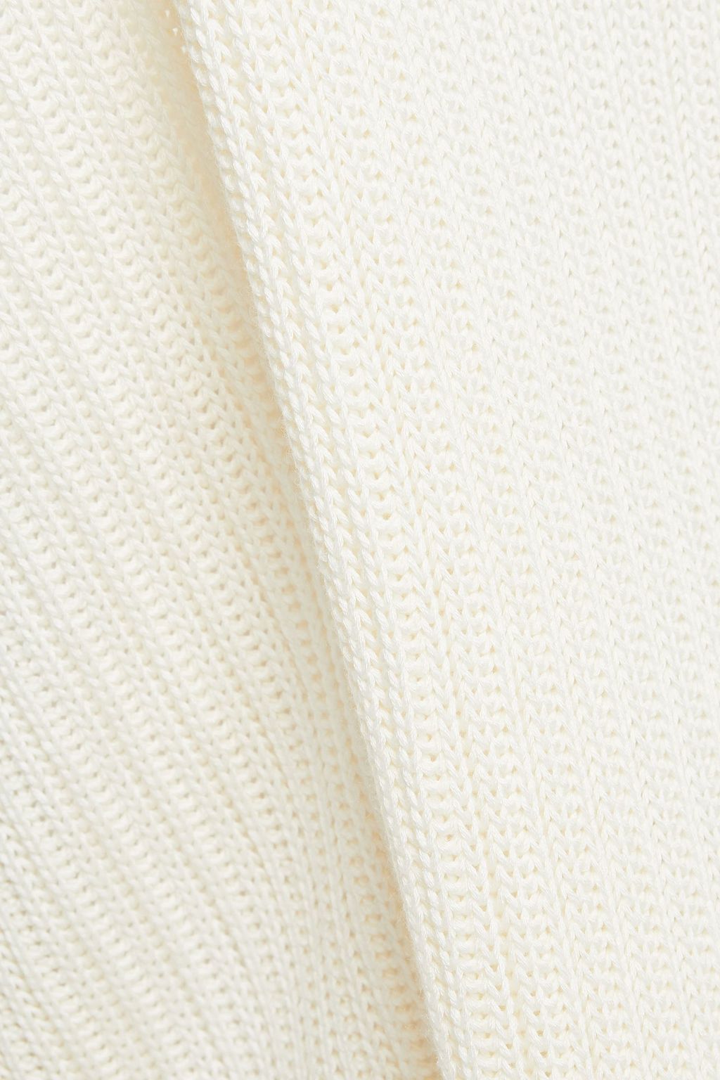 LORO PIANA Ribbed silk and cotton-blend top