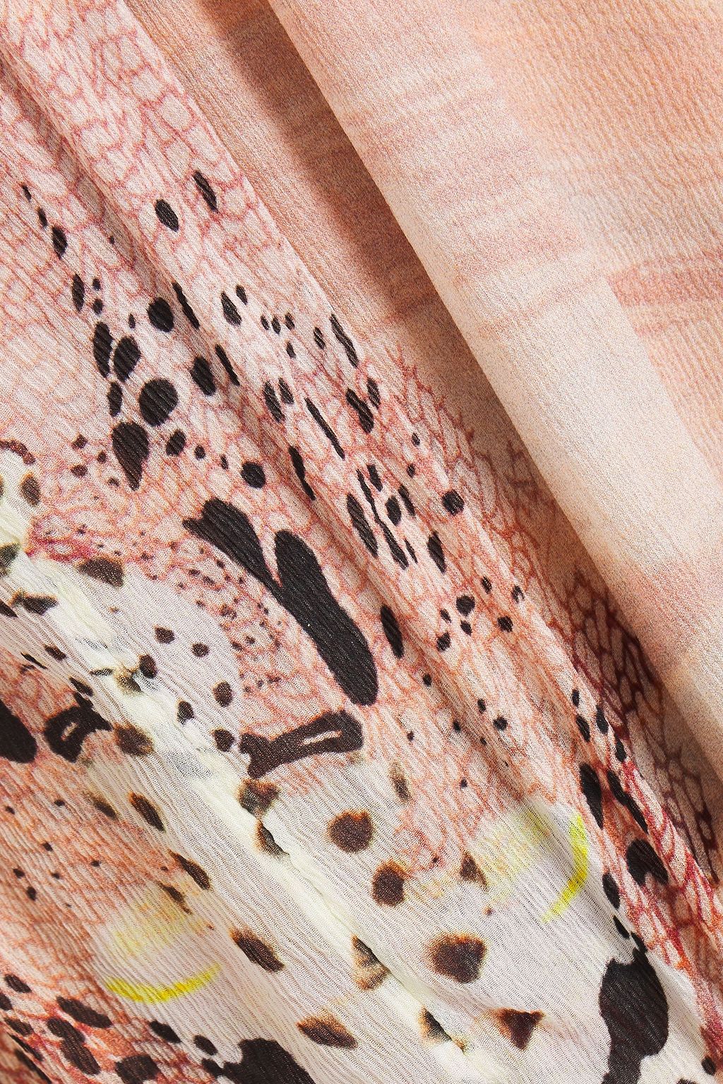 CAMILLA Coastal Treasure ruffled embellished printed fil coupé silk kaftan