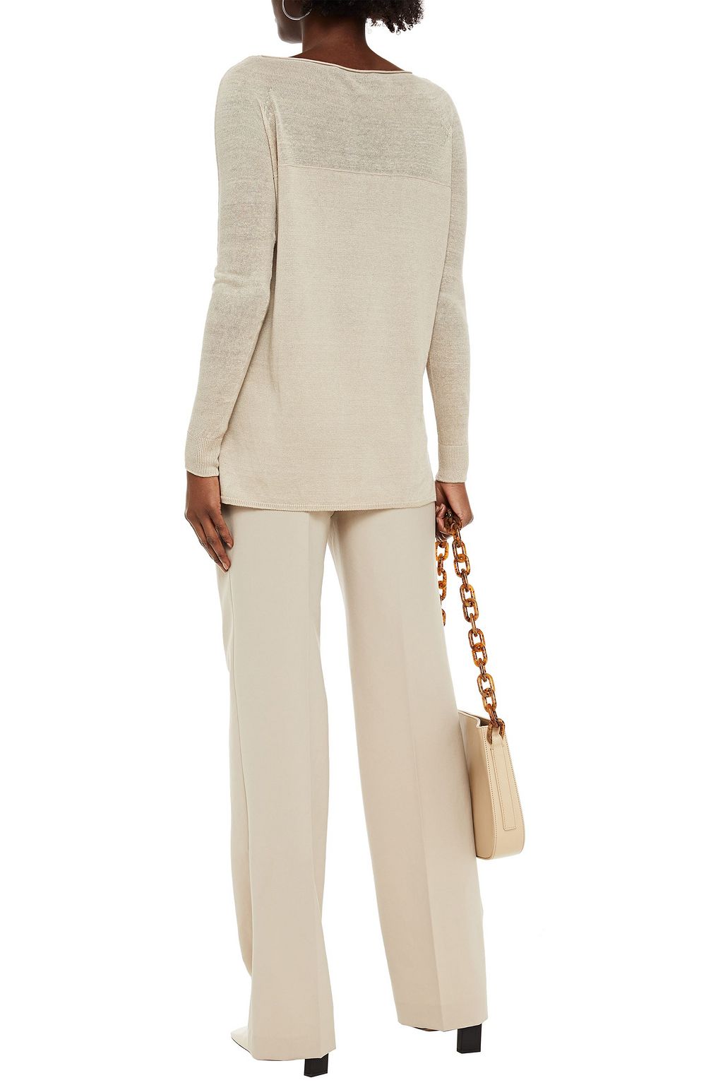LORO PIANA Porte A Pitre burnout-effect flax sweater