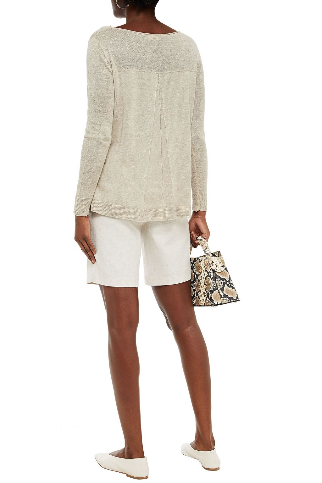 LORO PIANA Paneled linen sweater