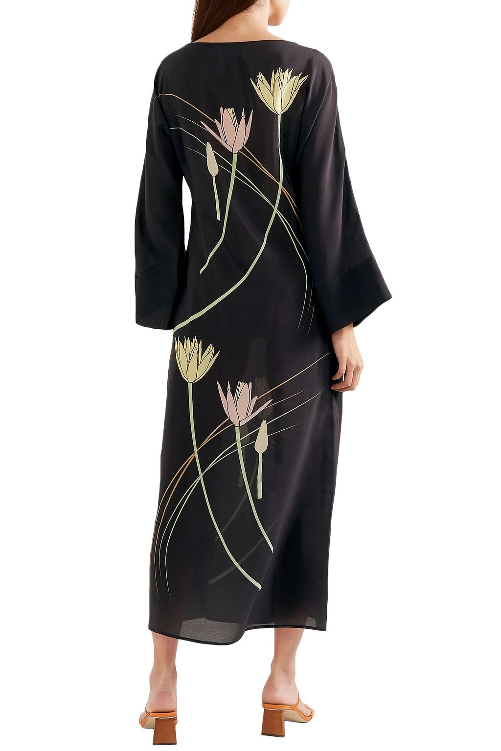 BERNADETTE Floral-print silk crepe de chine maxi dress