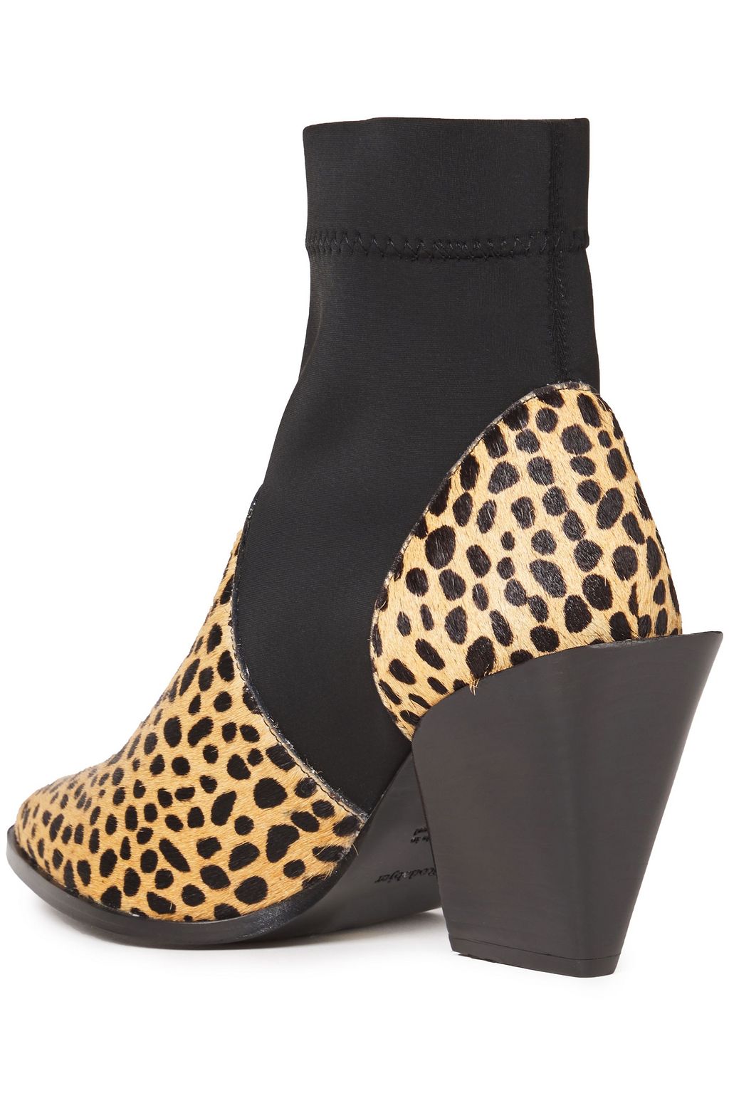 RODEBJER Kari leopard-print calf hair and neoprene ankle boots