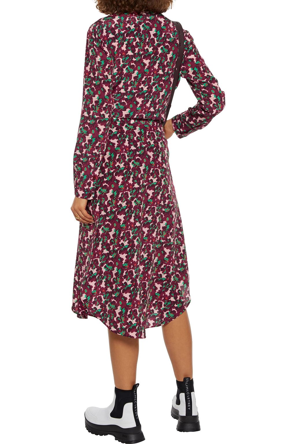 STELLA MCCARTNEY Floral-print silk crepe de chine skirt