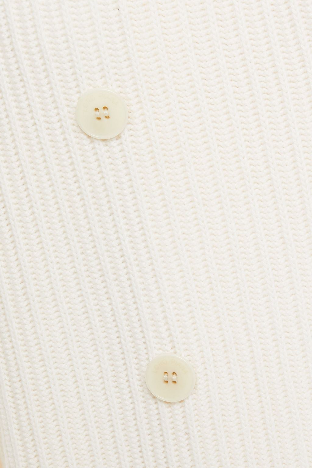 LORO PIANA Double-breasted ribbed cashmere cardigan