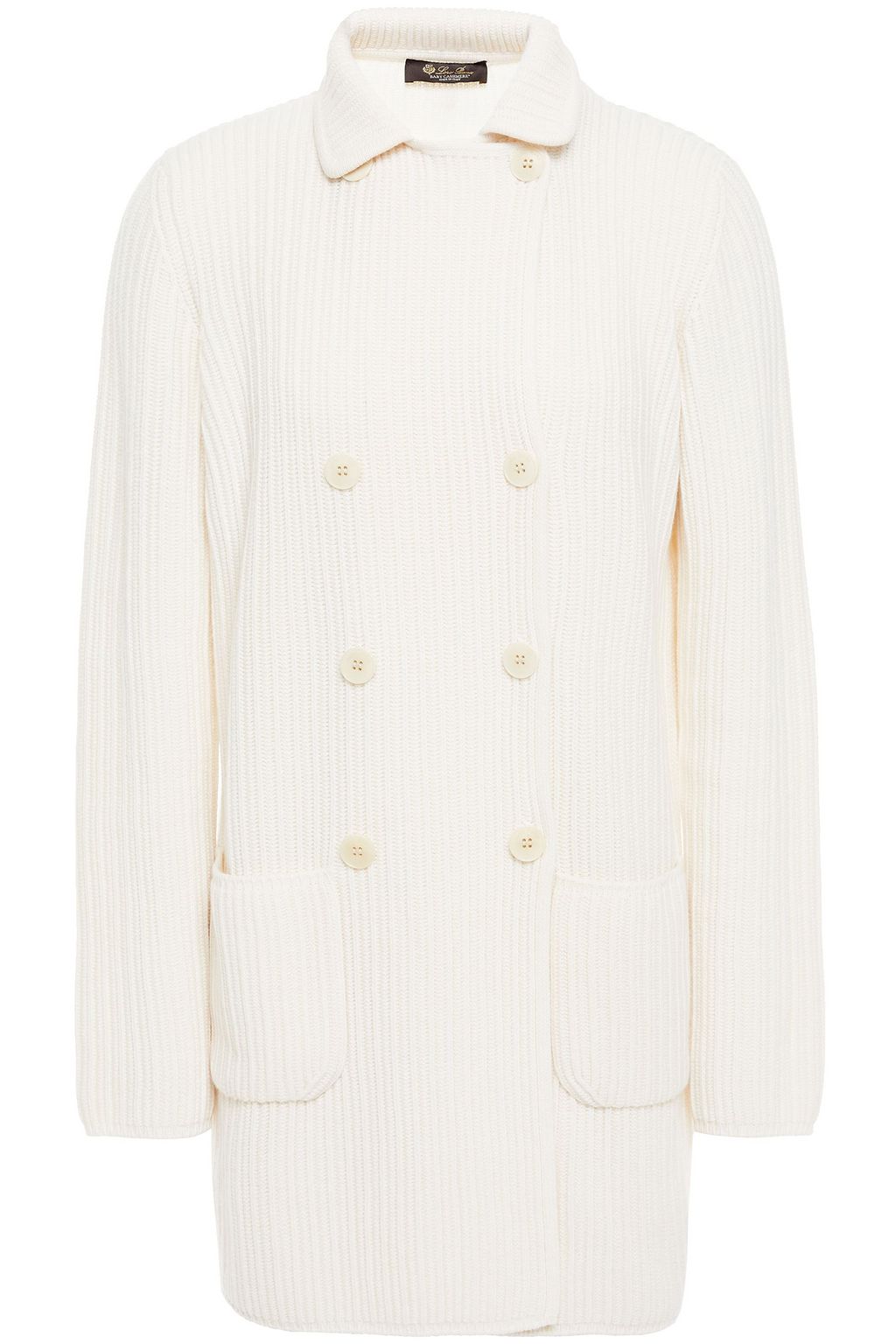 LORO PIANA Double-breasted ribbed cashmere cardigan | THE OUTNET