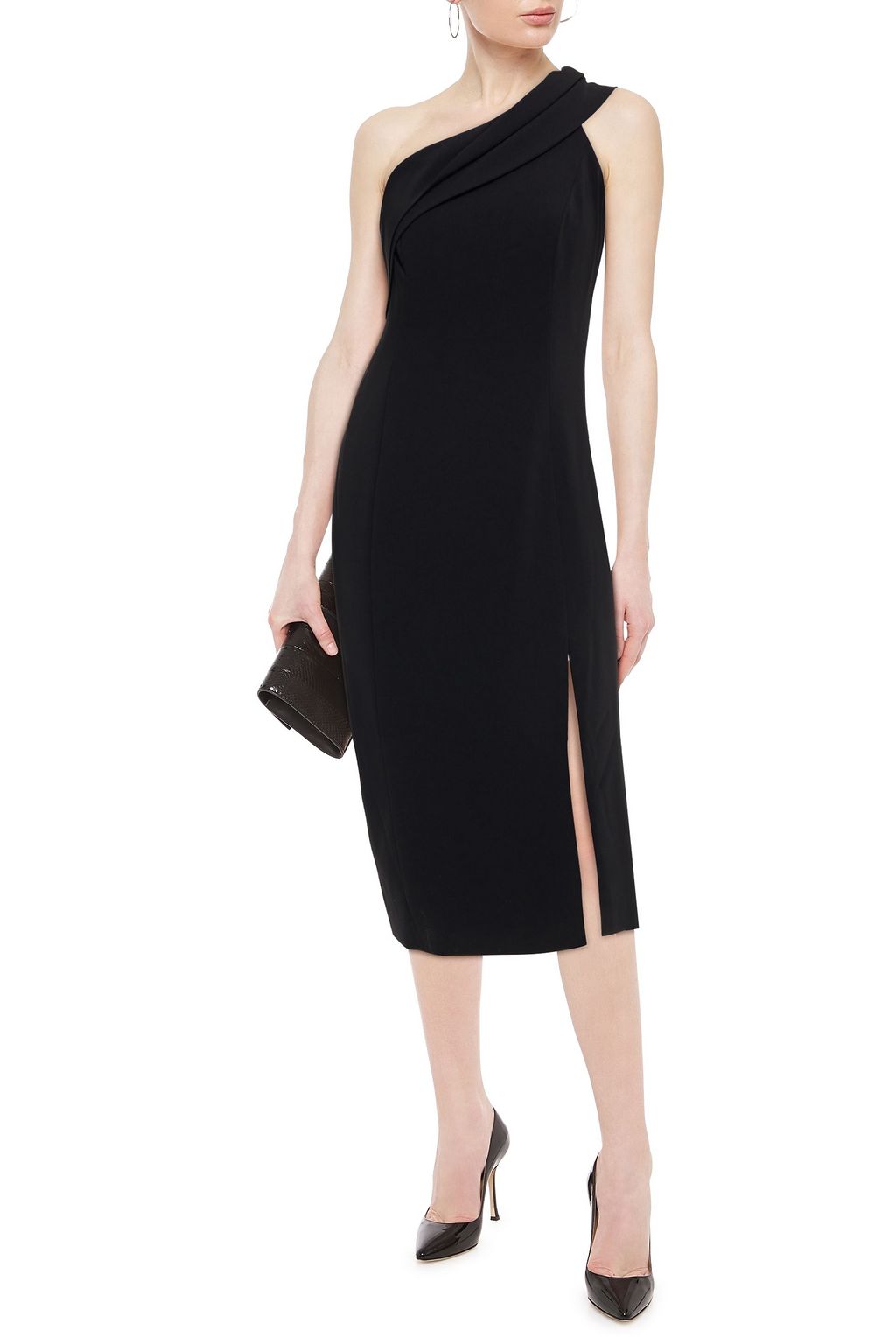 JAY GODFREY One-shoulder draped stretch-crepe midi dress | Sale up to ...