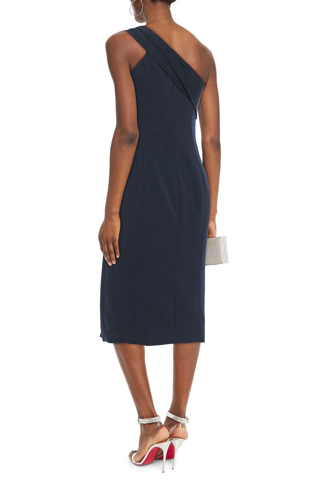 JAY GODFREY One-shoulder draped stretch-crepe dress