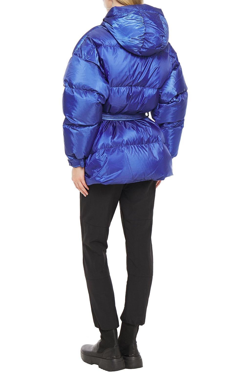 IENKI IENKI Michlin belted quilted faux leather down jacket