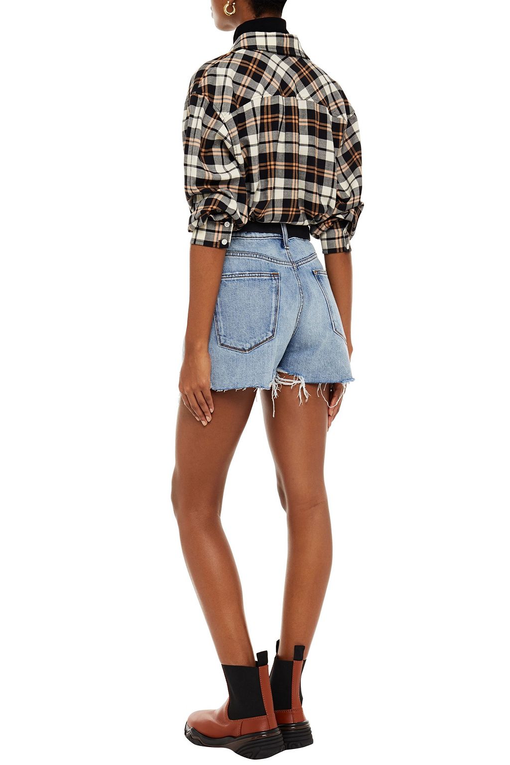 CURRENT/ELLIOTT The Wildes Aficionado distressed denim shorts